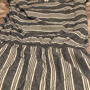 JustFab Navy and White Striped Top